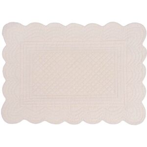 C&F Home Neutral Tan 100% Cotton Quilted Set of 6 Placemats 13 White 19.0 In. L X 13.0 In. W C&F Home Neutral Tan 100% Cotton Quilted Set of 6 Placemats 13 White 19.0 In. L X 13.0 In. W