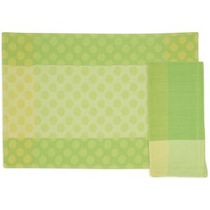 Saro Lifestyle Playful Polka Dot Placemat and Napkin Set Green Set of 8 Saro Lifestyle Playful Polka Dot Placemat and Napkin Set Green Set of 8