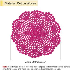 Unique Lace Doilies, Cotton Woven Round Crochet Coaster, Floral Design Fabric Handmade Placemat for Drink Wedding Party Decoration Rose Red 0.01 In. L X 0.01 In. W Unique Lace Doilies, Cotton Woven Round Crochet Coaster, Floral Design Fabric Handmade Placemat for Drink Wedding Party Decoration Rose Red 0.01 In. L X 0.01 In. W
