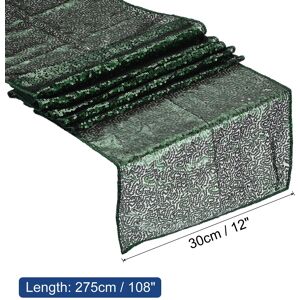 Unique Table Runner, Long Shining Sequin Table Runner Dark Green 108 Unique Table Runner, Long Shining Sequin Table Runner Dark Green 108
