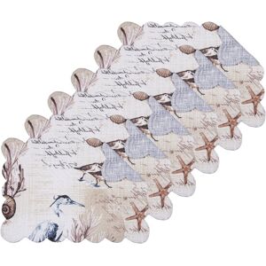 C&F Home Brunswick Island Quilted Placemat Set 6 Blue Set of 6 C&F Home Brunswick Island Quilted Placemat Set 6 Blue Set of 6