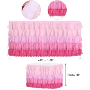 Unique Tutu Table Skirt, Ruffle Tablecloth for Rectangle or Round Table Covers for Birthday Weddings Cake Dessert Table Decoration Pink 14ft Unique Tutu Table Skirt, Ruffle Tablecloth for Rectangle or Round Table Covers for Birthday Weddings Cake Dessert Table Decoration Pink 14ft