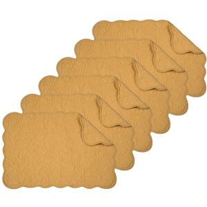 C&F Home Christiana Honey Quilted Placemat Set 6 Yellow Set of 6 C&F Home Christiana Honey Quilted Placemat Set 6 Yellow Set of 6