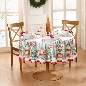 Elrene Storybook Christmas Village Holiday Tablecloth Multi 60x84 Oval Elrene Storybook Christmas Village Holiday Tablecloth Multi 60x84 Oval