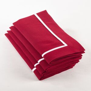 Saro Lifestyle Classic Border Design Napkin Red Set of 4 Saro Lifestyle Classic Border Design Napkin Red Set of 4
