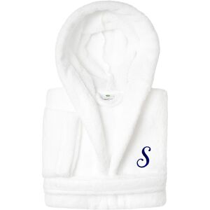 Authentic Hotel and Spa Sweet Kids 100% Polyester SUPER PLUSH Double Brushed Hooded Bathrobe with Navy Script Monogram S Medium Authentic Hotel and Spa Sweet Kids 100% Polyester SUPER PLUSH Double Brushed Hooded Bathrobe with Navy Script Monogram S Medium