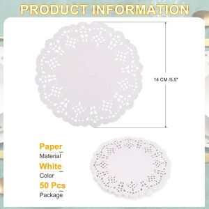 Unique Paper Doilies, Lace Paper Doilies, Disposable Paper Placemats for Cakes Table Plate Crafts Party Weddings Tableware White 5.5 Inch Unique Paper Doilies, Lace Paper Doilies, Disposable Paper Placemats for Cakes Table Plate Crafts Party Weddings Tableware White 5.5 Inch