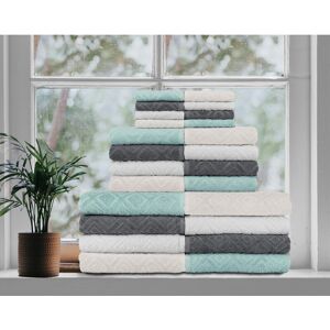 Classic Turkish Towels Luxury Larue Jacquard Diamond Bath Towel 6 Pc Towel Set White 14.0 In. L X 12.0 In. W X 4.0 In. H Classic Turkish Towels Luxury Larue Jacquard Diamond Bath Towel 6 Pc Towel Set White 14.0 In. L X 12.0 In. W X 4.0 In. H
