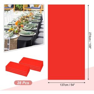 Unique Disposable Table Cloth, 108 Inch x 54 Inch Table Runner, Pack of 28 - 108 x 54 Inch Red 108 x 54 Inch Unique Disposable Table Cloth, 108 Inch x 54 Inch Table Runner, Pack of 28 - 108 x 54 Inch Red 108 x 54 Inch