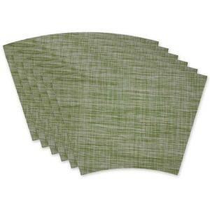DII Fig Green Tweed Round Table Placemat (Set of 6) - 13x20 Fig Green Tweed 13x20 DII Fig Green Tweed Round Table Placemat (Set of 6) - 13x20 Fig Green Tweed 13x20