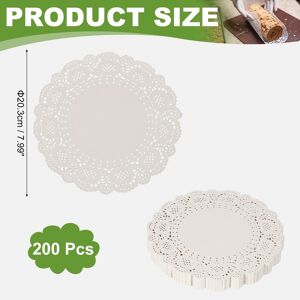 Unique Paper Doilies, Round Lace Paper Placemats Modern Decorative Placemats Table Mats White-200 Pack 8 Unique Paper Doilies, Round Lace Paper Placemats Modern Decorative Placemats Table Mats White-200 Pack 8