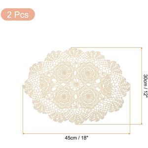Unique Handmade Crochet Doilies, Polyester Cotton Table Placemats Table Crochet Placemats for Dining Table Kitchen Beige 0.01 In. L X 0.01 In. W Unique Handmade Crochet Doilies, Polyester Cotton Table Placemats Table Crochet Placemats for Dining Table Kitchen Beige 0.01 In. L X 0.01 In. W