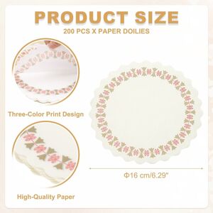 Unique 100pcs 3.14 Inch Round Lace Paper Doilies Disposable Paper Placemats Brown 200pcs 6.29 Inch Unique 100pcs 3.14 Inch Round Lace Paper Doilies Disposable Paper Placemats Brown 200pcs 6.29 Inch