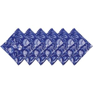C&F Home Blue Reef Shells & Coral 100% Cotton Hemstitch Set of 6 Cloth Napkins Blue 18.0 In. L X 18.0 In. W C&F Home Blue Reef Shells & Coral 100% Cotton Hemstitch Set of 6 Cloth Napkins Blue 18.0 In. L X 18.0 In. W