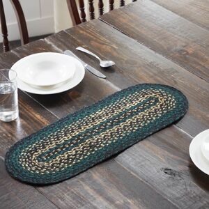 VHC Brands Pine Grove Jute Oval Runner 8x24 Green Runner VHC Brands Pine Grove Jute Oval Runner 8x24 Green Runner