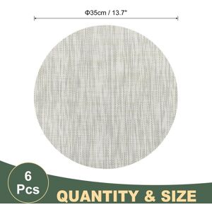 Unique 6 Pcs Placemats, Table Mats, Bamboo Texture Surface Flaxen 0.01 In. L X 0.01 In. W Unique 6 Pcs Placemats, Table Mats, Bamboo Texture Surface Flaxen 0.01 In. L X 0.01 In. W
