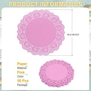 Unique Paper Doilies, Lace Paper Doilies, Disposable Paper Placemats for Cakes Table Plate Crafts Party Weddings Tableware Pink 6.5 Inch Unique Paper Doilies, Lace Paper Doilies, Disposable Paper Placemats for Cakes Table Plate Crafts Party Weddings Tableware Pink 6.5 Inch