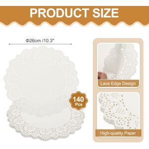 Unique Paper Doilies, Round Lace Doilies Disposable Paper Placemats for Wedding Tableware Decoration - Silver 10.3 inch Unique Paper Doilies, Round Lace Doilies Disposable Paper Placemats for Wedding Tableware Decoration - Silver 10.3 inch