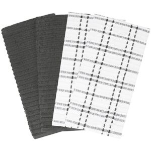 RITZ Royale 4-Pack Solid and Coordinate Kitchen Towel Set Graphite Set of 4 RITZ Royale 4-Pack Solid and Coordinate Kitchen Towel Set Graphite Set of 4