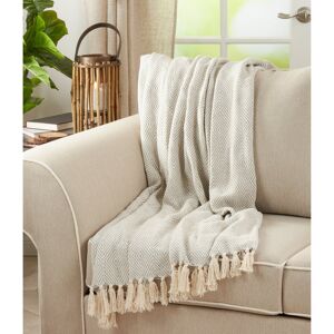 Saro Lifestyle Cotton Throw Blanket with Diamond Weave Design Grey Throw Saro Lifestyle Cotton Throw Blanket with Diamond Weave Design Grey Throw