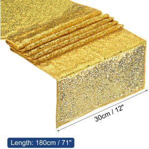 Unique Table Runner, Long Shining Sequin Table Runner Gold 71 Unique Table Runner, Long Shining Sequin Table Runner Gold 71