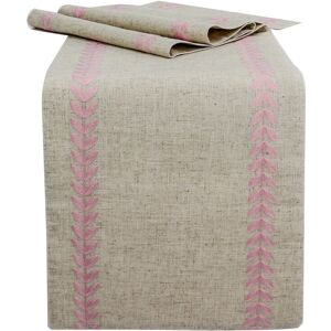 Manor Luxe Truesdale Floral Embroidered Table Runner, 15 by 70-Inch, Pink Pink 15x90 Manor Luxe Truesdale Floral Embroidered Table Runner, 15 by 70-Inch, Pink Pink 15x90