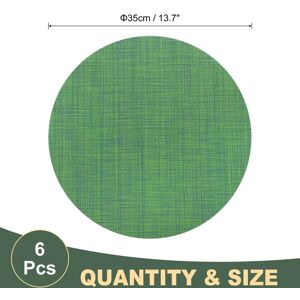 Unique 6 Pcs Placemats, Table Mats, Bamboo Texture Surface Seaweed Green 0.01 In. L X 0.01 In. W Unique 6 Pcs Placemats, Table Mats, Bamboo Texture Surface Seaweed Green 0.01 In. L X 0.01 In. W