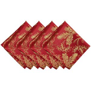 Elrene Foil Woodland Holiday Fabric Napkins, Set of 4 Red Set of 4 Elrene Foil Woodland Holiday Fabric Napkins, Set of 4 Red Set of 4