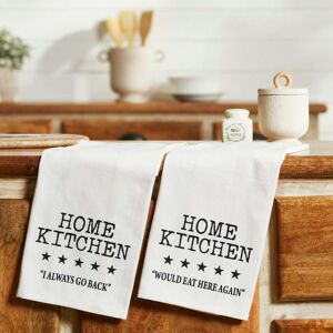 VHC Brands Down Home 5 Star Review Tea Towel Set of 2 19x28 White Set of 2 VHC Brands Down Home 5 Star Review Tea Towel Set of 2 19x28 White Set of 2