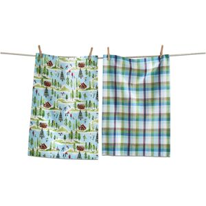 Tag Winterfest Dishtowel Set of 2 - Multicolor Cotton Kitchen Towels for Christmas - Machine Washable Kitchen Textiles Blue Set of 2 Tag Winterfest Dishtowel Set of 2 - Multicolor Cotton Kitchen Towels for Christmas - Machine Washable Kitchen Textiles Blue Set of 2