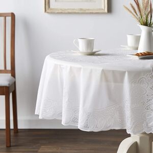 Violet Linen Vinyl Lace Betenburg Design Tablecloth White 72 Violet Linen Vinyl Lace Betenburg Design Tablecloth White 72