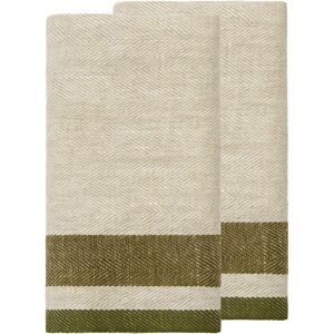 Caravan Gordes Tea Towel - 20 Olive, Natural 20 Caravan Gordes Tea Towel - 20 Olive, Natural 20