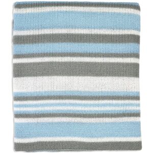 Tendertyme Striped Knit Baby Blanket Aqua 36.0 In. L X 30.0 In. W X 0.5 In. D Tendertyme Striped Knit Baby Blanket Aqua 36.0 In. L X 30.0 In. W X 0.5 In. D