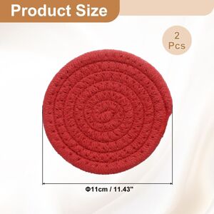 Unique Round Braided Placemats, Woven Placemats Table Place Mats - 11cm Red 11cm Unique Round Braided Placemats, Woven Placemats Table Place Mats - 11cm Red 11cm