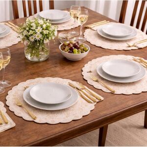 C&F Home Brighton Pink Cotton Quilted Round Reversible Placemat Set of 6 - Set of 6 Pink Set of 6 C&F Home Brighton Pink Cotton Quilted Round Reversible Placemat Set of 6 - Set of 6 Pink Set of 6