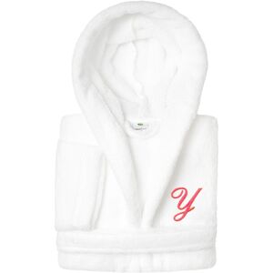 Authentic Hotel and Spa Sweet Kids 100% Polyester SUPER PLUSH Double Brushed Hooded Bathrobe with Pink Script Monogram Y Medium Authentic Hotel and Spa Sweet Kids 100% Polyester SUPER PLUSH Double Brushed Hooded Bathrobe with Pink Script Monogram Y Medium