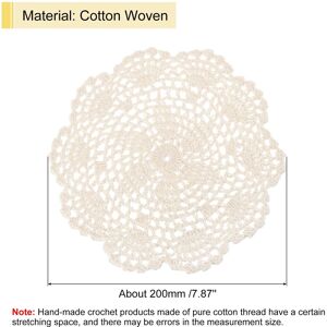 Unique Lace Doilies, Cotton Woven Round Crochet Coaster, Floral Design Fabric Handmade Placemat for Drink Wedding Party Decoration Beige 0.01 In. L X 0.01 In. W Unique Lace Doilies, Cotton Woven Round Crochet Coaster, Floral Design Fabric Handmade Placemat for Drink Wedding Party Decoration Beige 0.01 In. L X 0.01 In. W