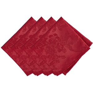 Elrene Poinsettia Elegance Jacquard Holiday Napkins, Set of 4 - 17 Red 17 Elrene Poinsettia Elegance Jacquard Holiday Napkins, Set of 4 - 17 Red 17