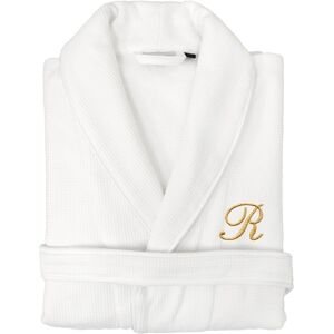 Authentic Hotel and Spa Unisex Gold Monogrammed Turkish Cotton Waffle Weave Terry Bath Robe R L/XL Authentic Hotel and Spa Unisex Gold Monogrammed Turkish Cotton Waffle Weave Terry Bath Robe R L/XL