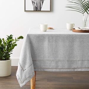 Violet Linen Hem Stitch Border Vintage Pattern Tablecloth Grey 68 Violet Linen Hem Stitch Border Vintage Pattern Tablecloth Grey 68