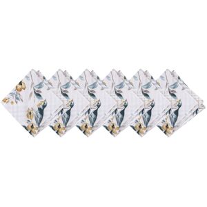 C&F Home Calix Bluebird Cotton Napkin Machine Washable Set of 6 Blue 20.0 In. L X 20.0 In. W C&F Home Calix Bluebird Cotton Napkin Machine Washable Set of 6 Blue 20.0 In. L X 20.0 In. W
