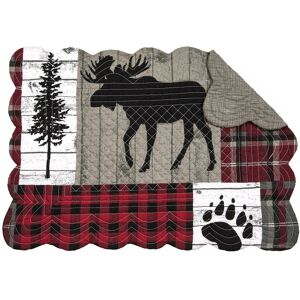 C&F Home Hayden Placemat Set of 6 Lodge Cabin Nature Rustic Gray and Red Patchwork Pattern Cotton Reversible Grey Rectangle - 13 C&F Home Hayden Placemat Set of 6 Lodge Cabin Nature Rustic Gray and Red Patchwork Pattern Cotton Reversible Grey Rectangle - 13