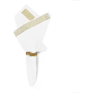 Sparkles Home Stripe Rhinestone Napkin (Set of 2) - White & Gold White Set of 2 Sparkles Home Stripe Rhinestone Napkin (Set of 2) - White & Gold White Set of 2