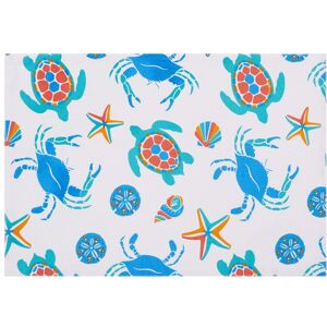 C&F Home Caraway Coral Placemat, Set of 6 Blue Seaturtle Crab & Starfish Print Multicolored Set of 6 C&F Home Caraway Coral Placemat, Set of 6 Blue Seaturtle Crab & Starfish Print Multicolored Set of 6