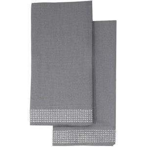 Sparkles Home Rhinestone Napkin (Set of 2) Grey Set of 2 Sparkles Home Rhinestone Napkin (Set of 2) Grey Set of 2