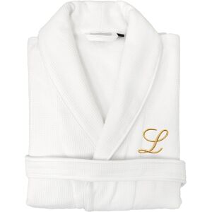 Authentic Hotel and Spa Unisex Gold Monogrammed Turkish Cotton Waffle Weave Terry Bath Robe L L/XL Authentic Hotel and Spa Unisex Gold Monogrammed Turkish Cotton Waffle Weave Terry Bath Robe L L/XL