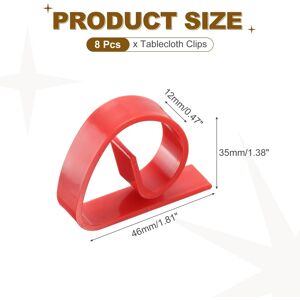 Unique Plastic Tablecloth Clips, Table Cloth Cover Clamps Curly Windproof Holder Clips for Camping Dining Tables Red 8 Pack Unique Plastic Tablecloth Clips, Table Cloth Cover Clamps Curly Windproof Holder Clips for Camping Dining Tables Red 8 Pack