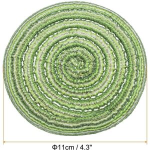 Unique 4pcs Round Braided Placemats Non-Slip Washable Round Table Mats Green 4.3 Unique 4pcs Round Braided Placemats Non-Slip Washable Round Table Mats Green 4.3