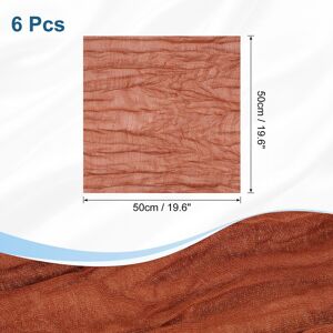 Unique 6Pcs 20x20 Inch Cheesecloth Napkins Rustic Dinner Table Napkins Terracotta 0.1 In. L X 0.01 In. W Unique 6Pcs 20x20 Inch Cheesecloth Napkins Rustic Dinner Table Napkins Terracotta 0.1 In. L X 0.01 In. W