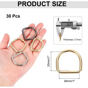 Unique Metal D Rings, Welded Rings Buckles, Solid Hardware Bags Rings for Purse, Sewing Keychains Belt, Dog Collars, Backpack Gold 1 x 1 Inch Unique Metal D Rings, Welded Rings Buckles, Solid Hardware Bags Rings for Purse, Sewing Keychains Belt, Dog Collars, Backpack Gold 1 x 1 Inch
